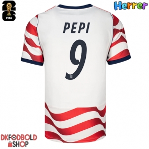 Forente stater Ricardo Pepi #9 Hjemmebanetrøje VM 2026 Kort ærmer